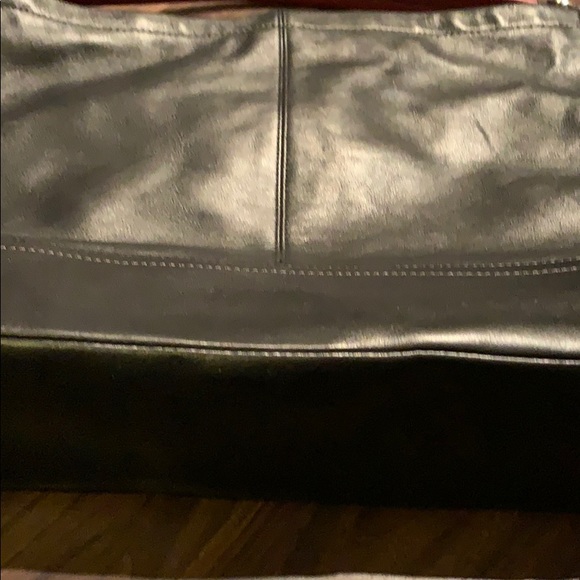 Women’s Genuine Leather Coach Handbag - Black/Red - Picture 4 of 9